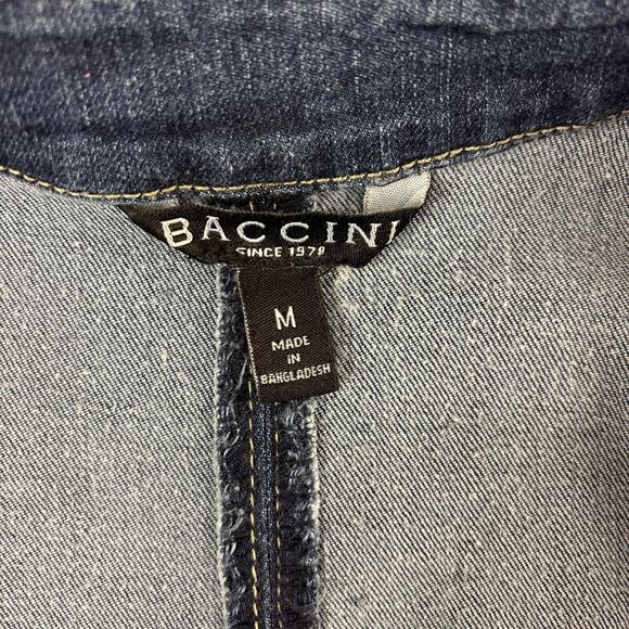 Baccini Western Distressed Women’s Casual Denim Jean Jacket Medium Streetwear - Picture 4 of 8